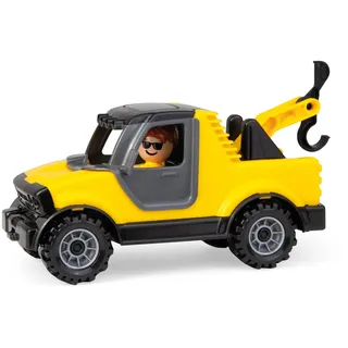 Lena® Truckies Abschleppwagen – 20 cm Spielzeugauto mit Stahlachsen, Abschlepphaken & Spielfigur – Robustes Fahrzeug für drinnen & draußen – Ab 2 Jahren – TÜV Zertifiziert – Made in Europe