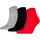 Socken Plain 3P Schwarz/Grau/Rot 39-42