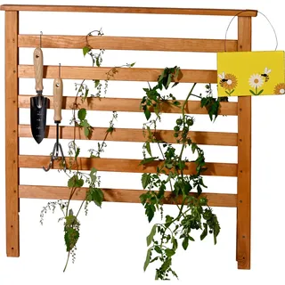 Dobar Rankgitteraufsatz Kubus 2.0 Holz 78 x 5 x 78 cm braun