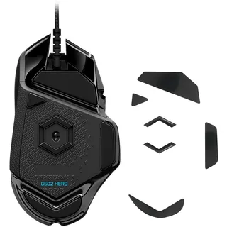kwmobile Mouse Feet Sticker kompatibel mit Logitech G502 Wired (not for Wireless) Ersatz Glider - Mausfüße passgenau - Maus Glides in Schwarz