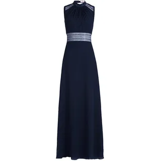 Abendkleid VERA MONT "Abendkleid rückenfrei", Damen, Gr. 32, EURO, blau (night sky), 100% Polyester Pol. recyc.., Kleider Abendkleid