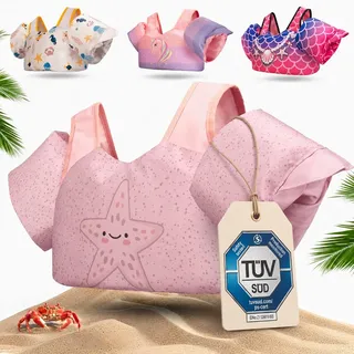 KIDVERSE Schwimmweste Kinder 3-6 Jahre - Geprüfte Qualität - Schwimmweste mit Schwimmflügel für Kinder - Schwimmhilfe für Jungen & Mädchen bis 30kg - Auftriebsweste - Schwimmtraining