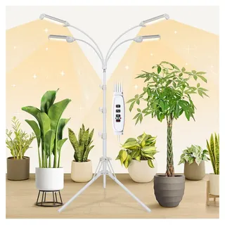 EWEIMA Pflanzenlampe LED Vollspektrum mit Ständer 4 Kopf