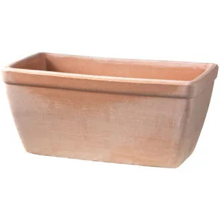 Balkonkasten Blumenkasten Pflanzkasten glatt antik 40 x 18 X 17 cm mit Loch