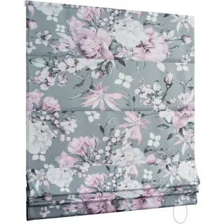 Raffrollo Faltrollo 120x175 cm Blumen Jalousie Premium