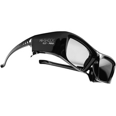 Hi-Shock DLP Pro 7G Black Diamond | DLP Link 3D Brille kompatibel für DLP 3D Beamer von Acer, BenQ, Viewsonic, Optoma, LG [Shutterbrille | 96-200 Hz - wiederaufladbar | DLP Link]