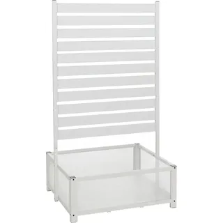 MCW Aluminium Beet mit Rankgitter P97 158x90x75cm Weiß