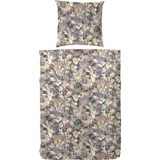 Primera Mako-Satin Blätter Braun 155 x 220 cm + 80 x 80 cm