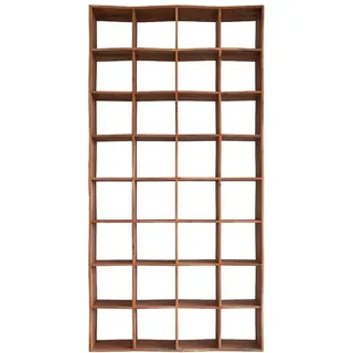 DeLife Bücherregal Live-Edge 240x120 cm Akazie Natur Massivholz, Standregale, Baumkantenmöbel, Massivholzmöbel, Massivholz