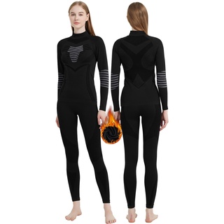 MeetHoo Thermounterwäsche Damen, Funktionsunterwäsche Set Funktionswäsche Thermoaktiv Thermowäsche Base Layer Skiunterwäsche Skifahren Laufen