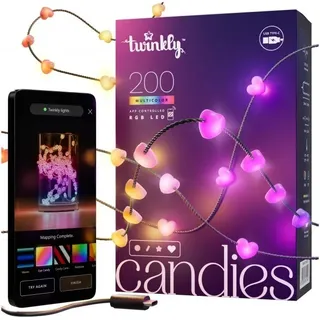 Twinkly Candies LED-Weihnachtsbaumbeleuchtung TWKH200RGB-G 6 m 200 Lichter