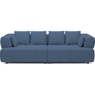 AULA BigSofa, Sitztiefe verstellbar, ohne Schlaffunktion, verstellbare Rückenlehne, modern, Farbe Marineblau, 284x111x84/75 cm - Blau