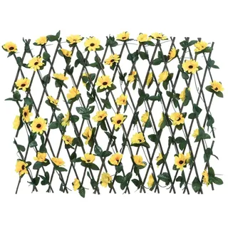 vidaXL Rankgitter mit Künstlichem Efeu Erweiterbar Gelb 180x60 cm - Gelb