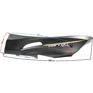 Einstiegsleistenabdeckung links, schwarz und gold, Falcon 50, Falcon 125 2