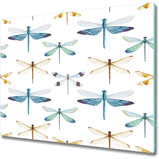 Küche Schneidebrett - Schneidebrett Glas - Herdabdeckung - Binder gelb blau