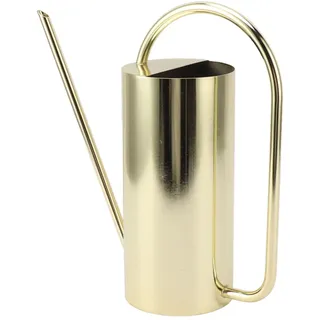 Qcwwy Edelstahl-Gießkanne, 1500 Ml, Langer Auslauf, Langlebig, Elegantes Design, für den Innen- und Außenbereich (Goldfarben)