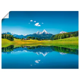 Artland Wandbild »Landschaft in den Alpen« Berge 1 Stk. tlg. als Leinwandbild, Poster in verschied. Größen, blau