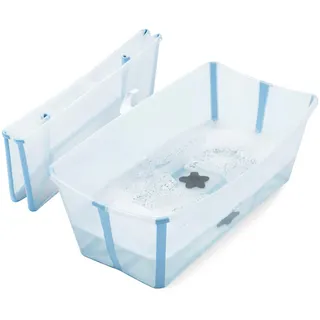 Stokke Flexi Bath faltbare Babybadewanne, Ocean Blue, 64 x 24 x 34 cm | Robust, faltbar und platzsparend. Ideal für Zuhause und Reisen. Geeignet für Neugeborene bis 48 Monate.