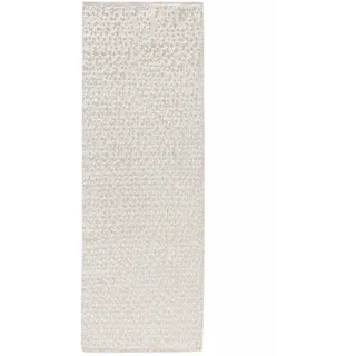benuta Pure Wollteppich-Läufer Lana Cream 70x200 cm , Creme , Textil , Beton Optik , Rechteckig , 70x200 cm , pflegeleicht , Teppiche und Böden, Teppiche, Teppichläufer, Läufer