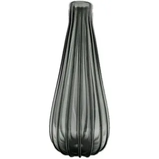 Ambia Home Vase , Dunkelgrau , Glas , bauchig , 64 cm , mundgeblasen, handgemacht, zum Stellen, auch für frische Blumen geeignet , Dekoration, Vasen, Bodenvasen