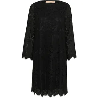 Midikleid CULTURE "Kleid CUcroba", Damen, Gr. XS, N-Gr, schwarz, Obermaterial: 60% Baumwolle CO. 40% Polyamid PA., Kleider Midikleid