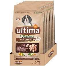 Ultima Nature No Grain Trockenfutter für Hunde, Mini-Erwachsene, ohne Getreide, mit Truthahn, 8 x 1,1 kg, insgesamt: 8,8 kg