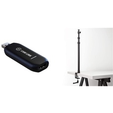 Elgato Cam Link 4K, Live-Übertragung, Aufnahme via DSLR, Camcorder, Actioncam, 1080p60, 4K/30FPS, HDMI, USB 3.0 & Multi Mount (ausfahrbar bis 125 cm) schwarz
