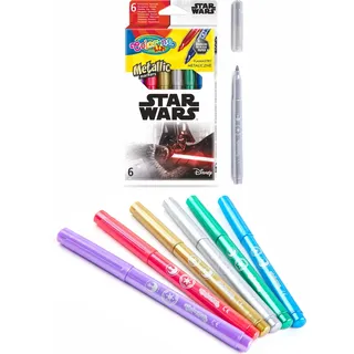 Colorino Kids Star Wars 6-farbige Metallic-Marker