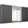 Schwebetürenschrank RAUCH "Kleiderschrank Schrank Garderobe CORTONA inkl. Inneneinteilung", grau (graumetallic), B:360cm H:229cm T:62cm, Holzwerkstoff, Schränke, Schwebetürenschrank, 2 Stoffboxen und zusätzlichen Einlegeböden MADE IN GERMANY, Topseller