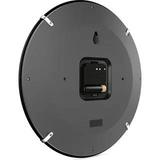 Mebus Funk-Wanduhr, lautlos, Kuppelglas, Rahmenlos, grau, Modell 12986 - Modernes Design und exakte Zeit - Hellgrau