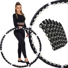 SPRINGOS Hula-Hoop mit Massagenoppen Durchmesser 85 cm 7 Komponenten Produktgewicht: 09, kg Faltbar