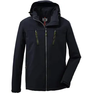 KILLTEC Herren Softshelljacke/Outdoorjacke mit abzippbarer Kapuze KOW 163 MN SFTSHLL JCKT, schwarz, S, 37711-000