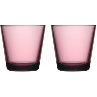 Iittala Kartio 2er Set Gläser, aus Glas, in der Farbe Pink, spülmaschinenfest, Maße (H x B x L): 8 cm, Volumen: 21 cl, 1070585