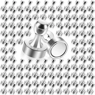 MIN CI 120 Stück extra starke Neodym-Magnete, Mini-Magnete für Magnettafeln, Whiteboards, Kühlschränke, Pinnwände und Notenmagnete