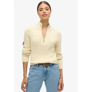 Superdry Rugby Henley Pullover - Cable Cream - M