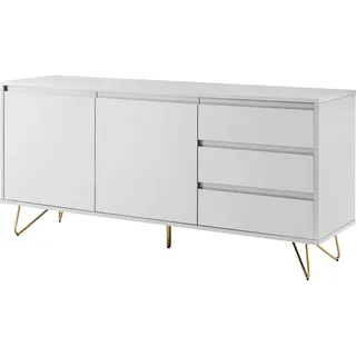 SalesFever Sideboard mit 2 Türen und 3 Schubladen Blau|Grau|Grün|Weiß