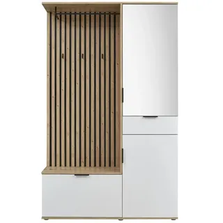 Möbel Kraft Garderobenset MONACO 3-teilig Eiche