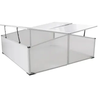 vidaXL Frühbeet mit 4 Deckeln - Transparent