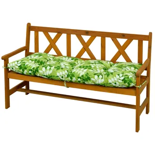 AMPO Bankauflage Bankkissen Sitzkissen Polser für Gartenbank Hollywoodschaukel 140 cm - Grün
