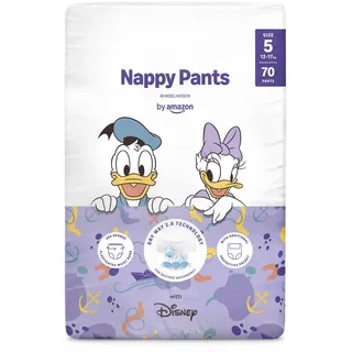 by Amazon Disney-Windelhosen, Größe 5 (12–17 kg), 70 Stück, weiß (früher von der Marke Mama Bear, dasselbe Produkt)