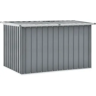 Gartenbox wasserdicht XXL Gartenbox Metall Auflagenbox Metall Garten Auflagenbox Kissenbox Werkzeugkasten Gerätebox Gartentruhe-Grau-149 x 99 x 93 cm