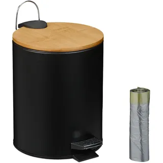 Relaxdays Kosmetikeimer 5 l Schwarz