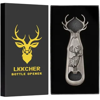 LKKCHER Hirschgeweih Hirsch Bierflaschenöffner, Jäger Geschenke, Weihnachtsgeschenke Geburtstagsgeschenke für Frauen und Männer, Geschenke für Jäger, Mama, Papa, Vater