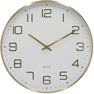Wanduhr ELEGANCE GLOW, Ø 40 cm - Weiß