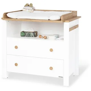 Pinolino Wickelkommode , Weiß , Holz , Eiche , 102x77x99 cm , Babymöbel & Kindermöbel, Babyzimmer, Wickelkommoden & Zubehör, Wickelkommoden