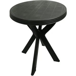 Mojawo Gartentisch Balkontisch Bistrotisch Tisch rund Anthrazit Ø70xH72cm