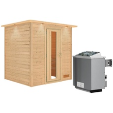 Bild Karibu Sauna Anja Fronteinstieg, 9 kW Saunaofen mit integrierter Steuerung