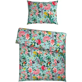 Esposa Bettwäsche , Multicolor , Textil , Floral , 140x200 cm , Oeko-Tex® Standard 100, Oeko-Tex® Made IN Green , pflegeleicht, hautfreundlich , Heimtextilien, Bettwäsche & Leintücher, Bettwäsche, Satin-Bettwäsche
