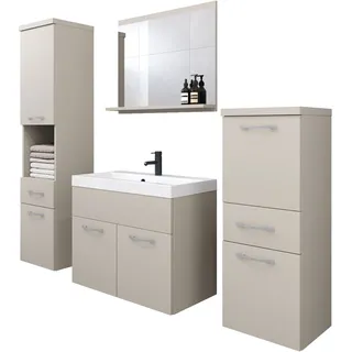 WELLTIME Badmöbel-Set ELDA 5-tlg. Beige