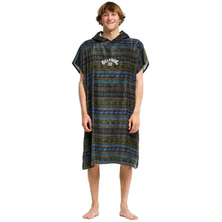 Billabong Poncho Wickeltuch für Herren, mit Kapuze, Schwarz
